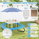 Toddler Outdoor Activity Table with Adjustable and Collapsible Umbrella-White
