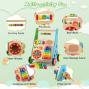 Toddler Push Walker Activity Center Toy with Burr-free Handle
