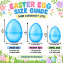 Set of 3 Jumbo Large Size Giant Fillable Plastic Easter Eggs 10 Inches