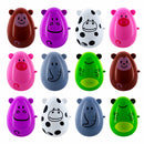 Set of 12 Animal-Themed Plastic Easter Eggs 2.25 Inches