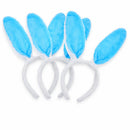 Set of 3 Costume Bunny Ear Headbands in Bright Blue, Each 11.7 Inches