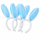 Set of 3 Blue Bunny Ear Headbands - Easter Costume Accessory 11.7 Inches
