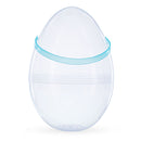 Set of 2 Transparent Jumbo Large Size Plastic Easter Eggs with Handles 10 Inches