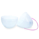 Set of 2 Transparent Jumbo Large Size Plastic Easter Eggs with Handles 10 Inches