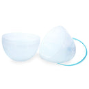 Set of 2 Transparent Jumbo Plastic Easter Eggs with Handles Large Size 10 Inches