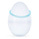 Set of 2 Transparent Jumbo Plastic Easter Eggs with Handles Large Size 10 Inches