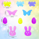 Set of 10 Easter Gel Window Clings Bunny Egg Butterfly Reusable Colorful Gel Decorations for Windows Mirrors Glass Spring Home Party Decor
