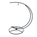 Double Curve Crescent Black Metal Photo Picture Frame and Ornament Display Stand 9.25 Inches