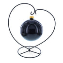 Heart-Shaped Hanging Photo Picture Frame and Black Metal Ornament Stand 9.75 Inches