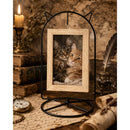 Black Cat Hanging Photo Picture Frame and Metal Ornament Stand 9.25 Inches