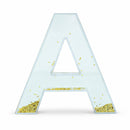 Letter A Glitter-Filled Acrylic Snow Globe
