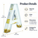Letter A Glitter-Filled Acrylic Snow Globe