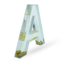 Letter A Glitter-Filled Acrylic Snow Globe