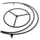 Double Curve Crescent Black Metal Ornament Display Stand 9.25 Inches