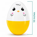 Giant Jumbo Large Size White and Yellow Chick Plastic Easter Egg 10 Inches