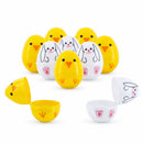 Set of 10 Bunny and Chick Easter Eggs Fillable Plastic Eggs Cute Kids Egg Hunt Party Supplies 2.25 Inches