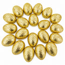 Set of 20 Gold Glittered Fillable Plastic Easter Eggs 2.25 Inches