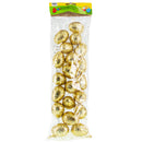 Set of 20 Gold Glittered Fillable Plastic Easter Eggs 2.25 Inches