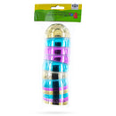 Set of 6 Large Fillable Multicolored Metallic Plastic Easter Eggs 4 Inches