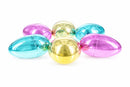 Set of 6 Large Fillable Metallic Plastic Easter Eggs 4 Inches