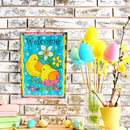 Easter Chicks Spring Welcome Decorative Plaque Wall Sign 10 Inches