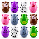 Set of 12 Animal-Themed Plastic Easter Eggs 2.25 Inches