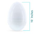 Set of 2 White Giant Fillable Plastic Easter Eggs Jumbo Large Size 10 Inches