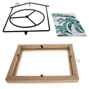 Black House-Shaped Hanging Photo Picture Frame and Metal Ornament Stand 8.7 Inches