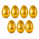 Set of 6 Metallic Gold Easter Eggs Fillable Plastic Hinged Eggs Reusable Prize Egg Set 2.25 Inches