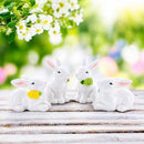 Set of 4 Porcelain Easter Bunnies 4 Inches