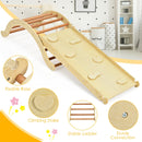 3-in-1 Wooden Arch Climber Set with Ramp and Rocker Mat