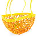 Set of 2 Easter Baskets with White Bunny and Flowers