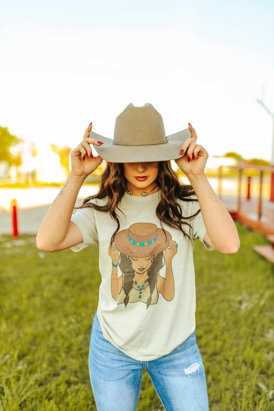 Turquoise Cowgirl Graphic Tee