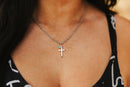Turquoise Cross Pendant Chain Necklace - PREORDER