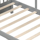 Twin Size House Bed with 2 Storage Drawers and Fence Guardrails