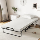 Cot Size Folding Bed with Memory Foam Mattress and Pillow