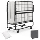 Cot Size Folding Bed with Memory Foam Mattress and Pillow