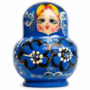 Set of 9 Rainbow Collection Blue Nesting Dolls 4.75 Inches