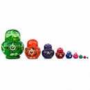 Set of 9 Rainbow Nesting Dolls 4.75 Inches