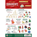 12 Holiday Ornaments Wood Craft & Paint Kit