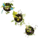 Set of 3 Easter Baskets with Eggs and Spring Flowers