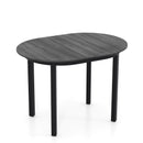 43 Inch Wooden Dining Table with Rubber Wood Legs for 2-4 People-Black
