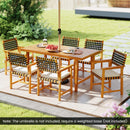 7-Piece Patio Dining Set for 6 People Farmhouse Furniture