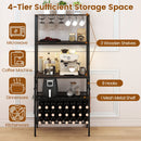 Wine Organizer with Power Outlet and Bottle Holders