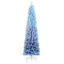 6/7 Feet Snow-flocked Artificial Christmas Tree with 220/290 Warm White LED Lights