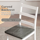Set of 4 Wood Dining Chairs with Solid Rubber Wood Legs