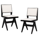 3-Piece Mid-Century Dining Set with 36” Round Pedestal Table and 2 Swivel Sherpa Upholstered Chairs