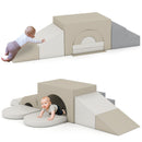 7-Piece Soft Foam Toddler Climbing Blocks Set PU Leather for 1+ Year Old