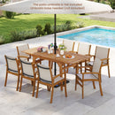 9 Pieces Acacia Wood Patio Dining Set for 6