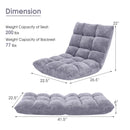 14-Position Adjustable Floor Chair & C-Shaped End Table Set